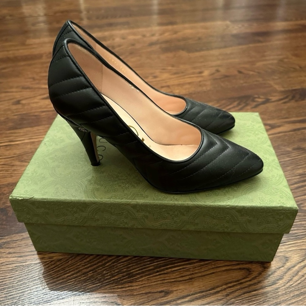 Gucci Chevron Matelasse Pump Size 38.5 New
